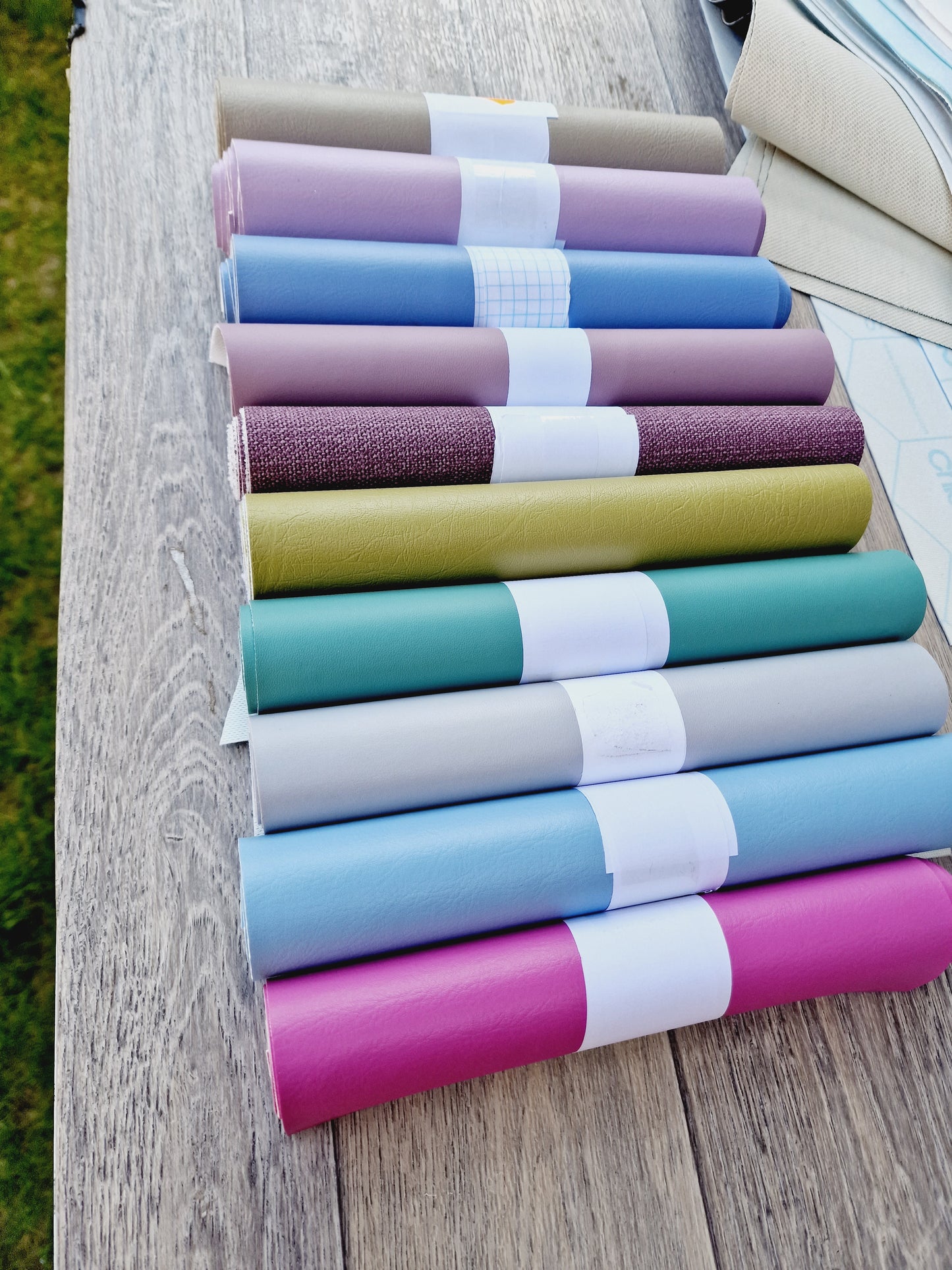 £15 Mini Roll Bundle Faux Leather 21cm x 70cm rolls Free Postage