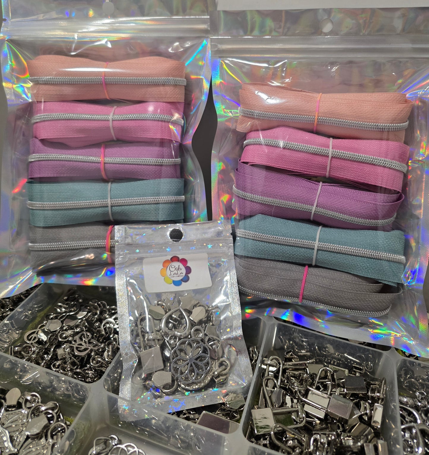 NEW SPRING FLING Silver Zip and zip pull Bundle size 3#FREE POSTAGE OFFER