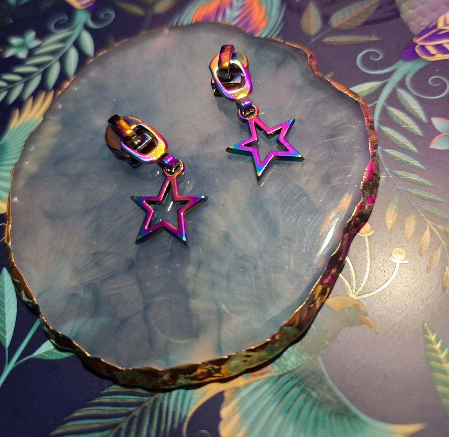 Size 5# rainbow STAR zipper pulls