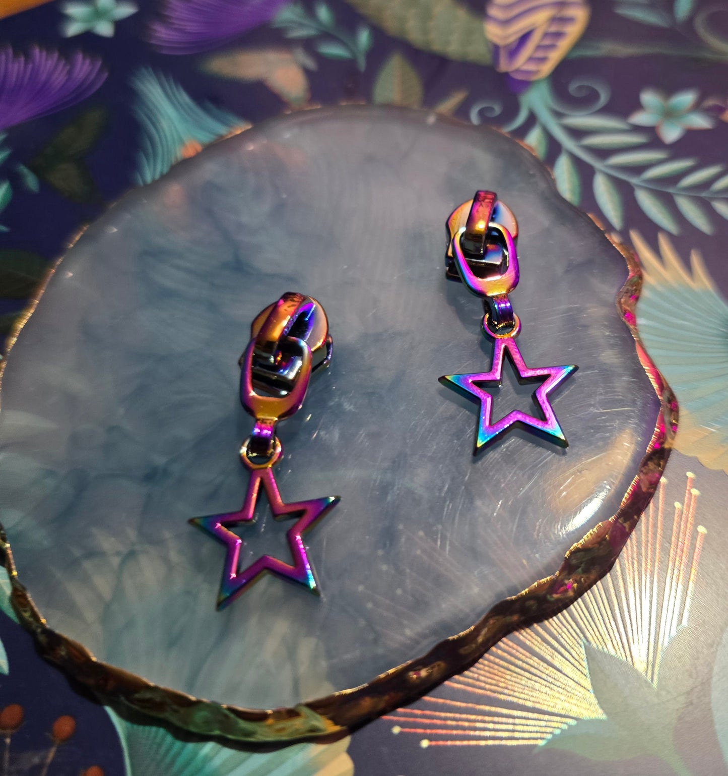 Size 5# rainbow STAR zipper pulls