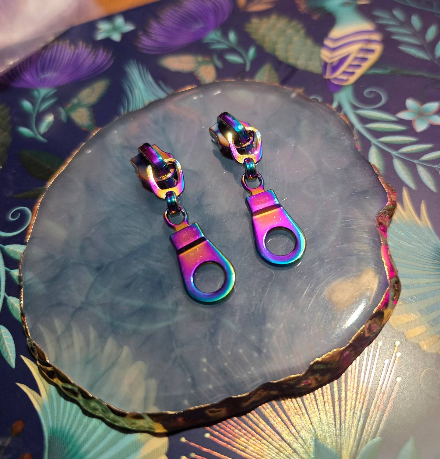 Size 5# rainbow DONUT DROP zipper pulls