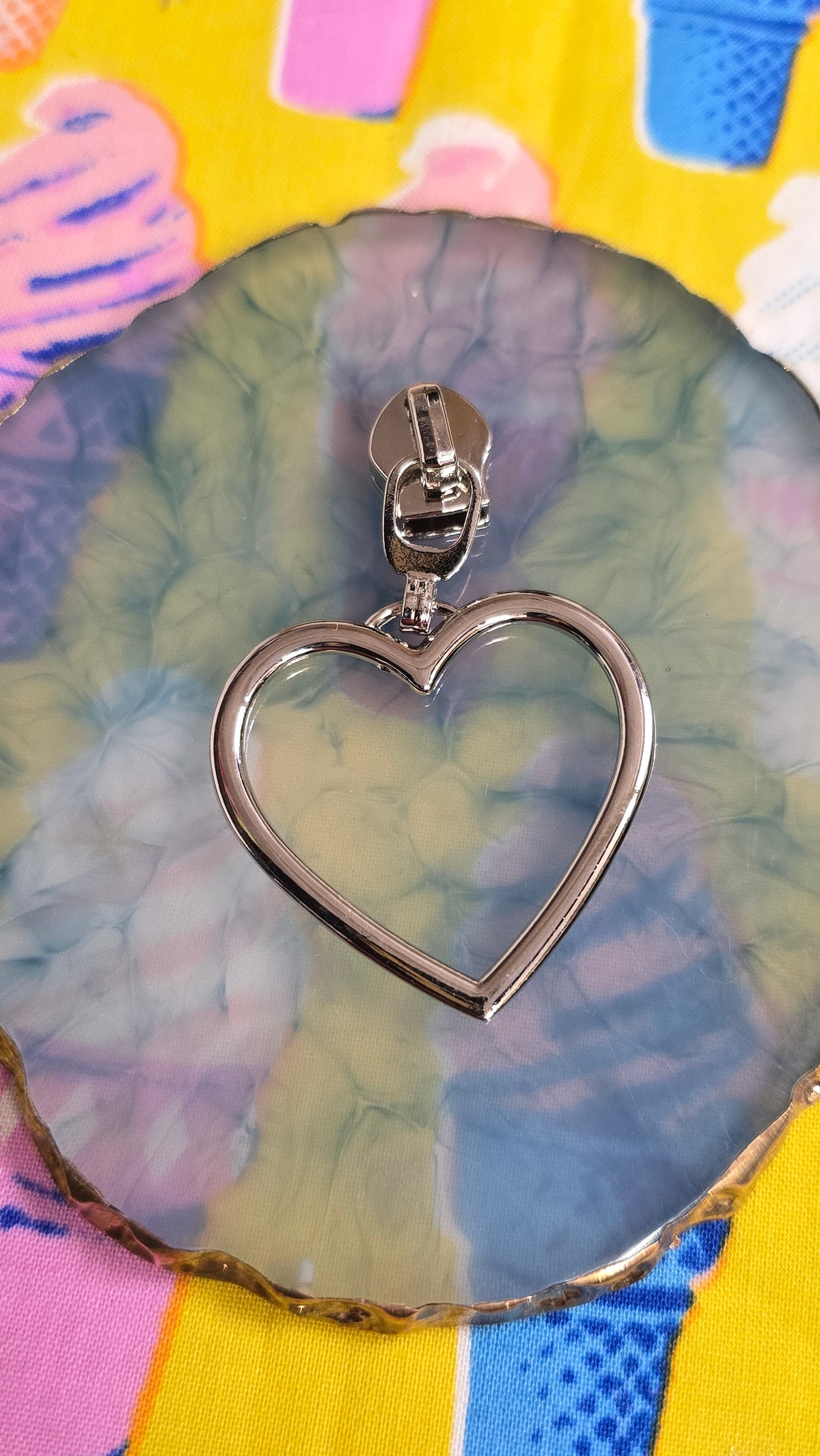 Size 5# LARGE HEART zip pulls SALE
