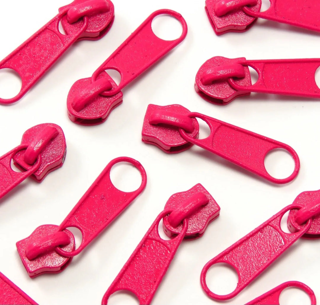 HOT PINK pink size 5 continious zip and zip pulls