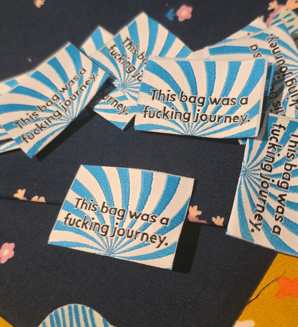 Sweary labels F.CKING JOURNEY fun labels