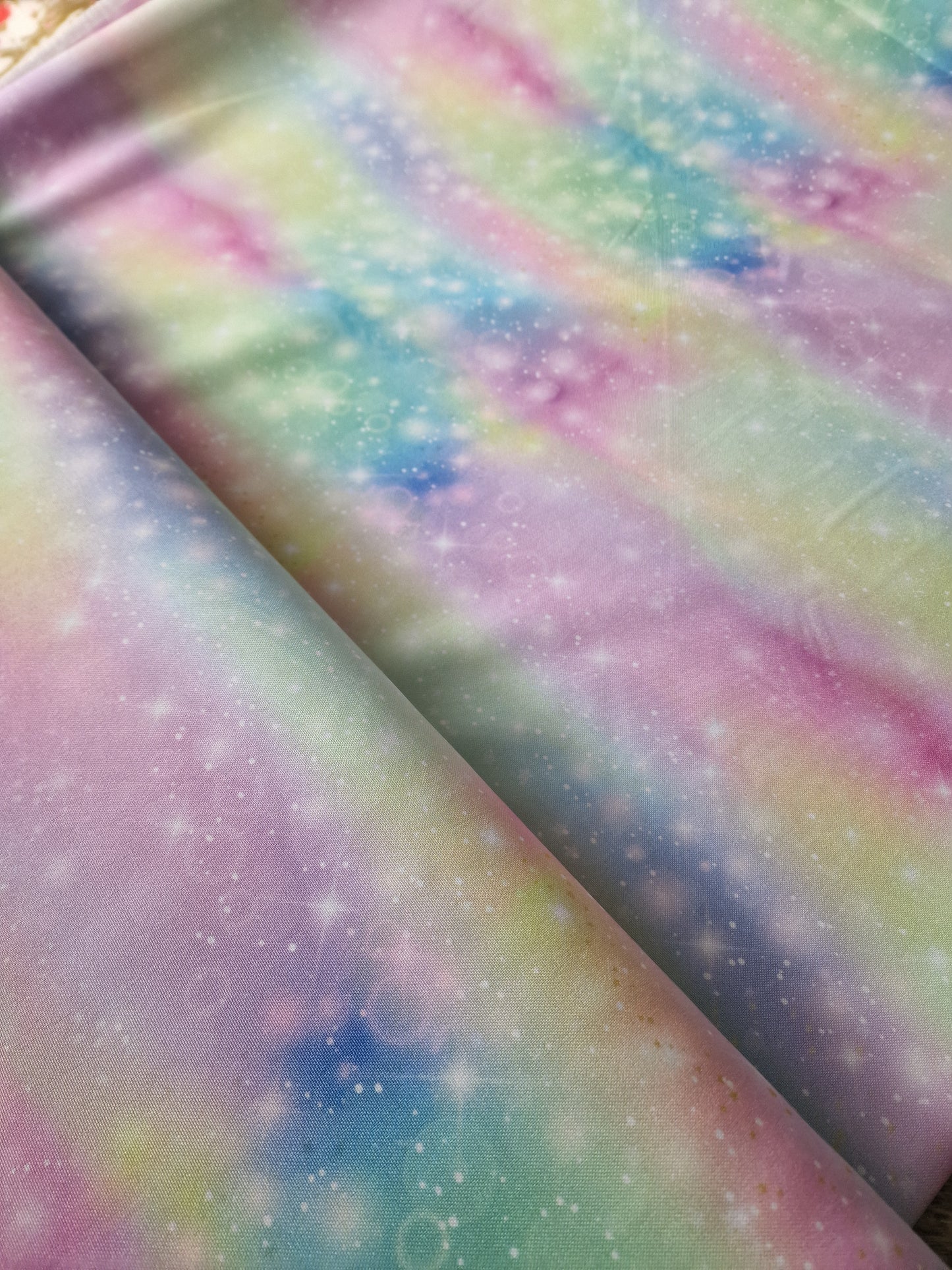 Rainbow stars  cotton canvas