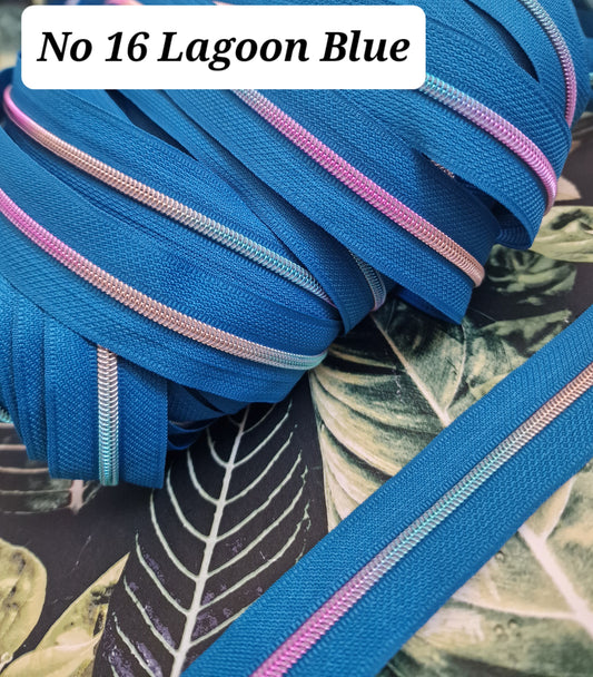 Size 3 Zipper tape LAGOON BLUE