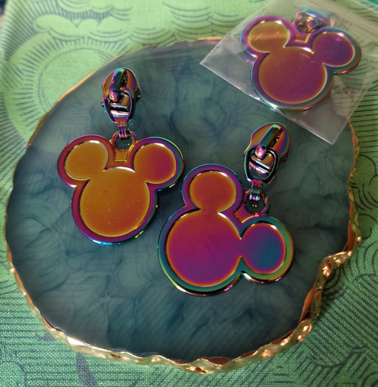 Size 5# rainbow Mouse head zipper pulls