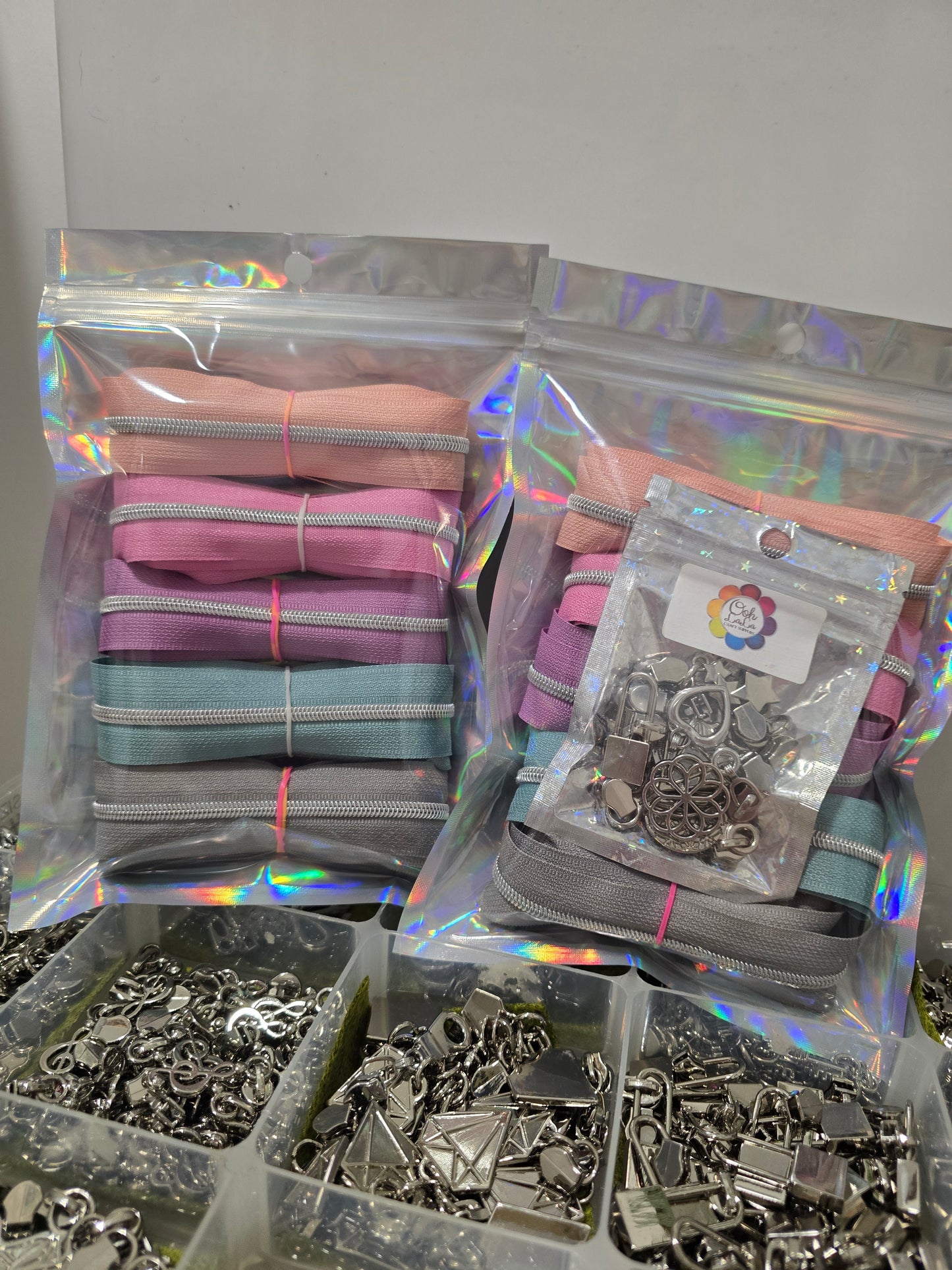 NEW SPRING FLING Silver Zip and zip pull Bundle size 3#FREE POSTAGE OFFER