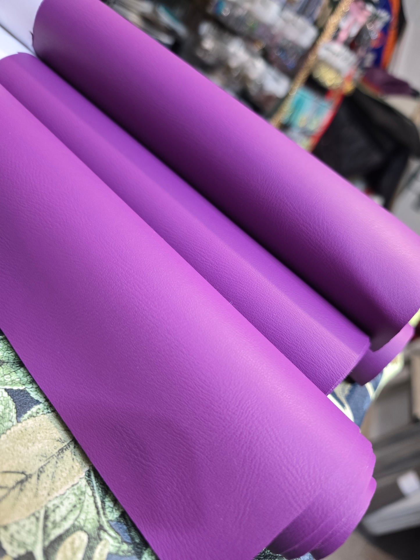 Bright Hot purple  Faux leather half metre