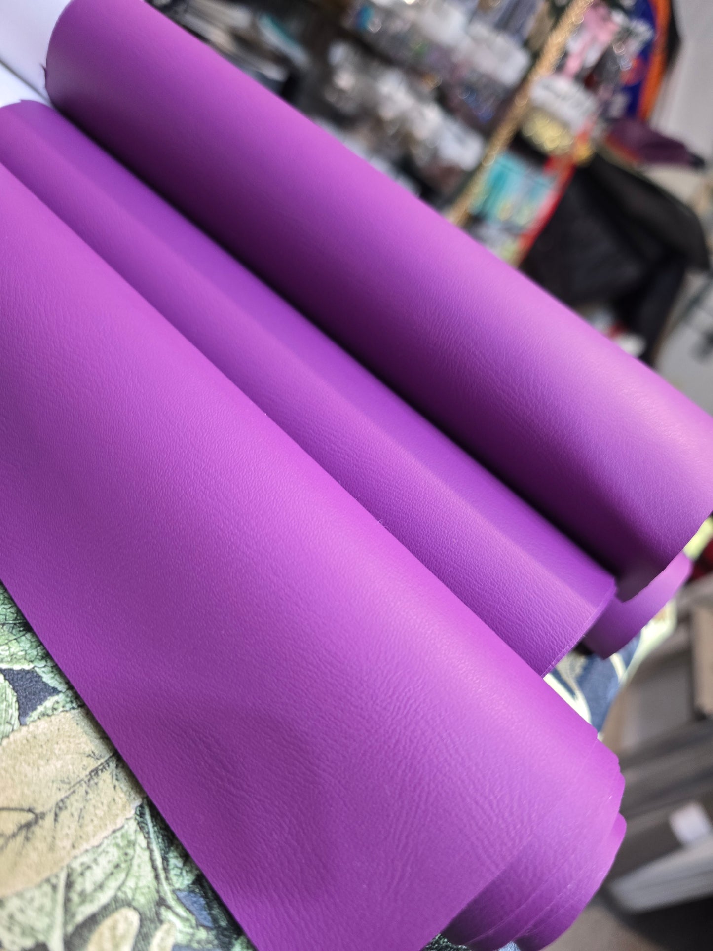 Bright Hot purple  Faux leather half metre