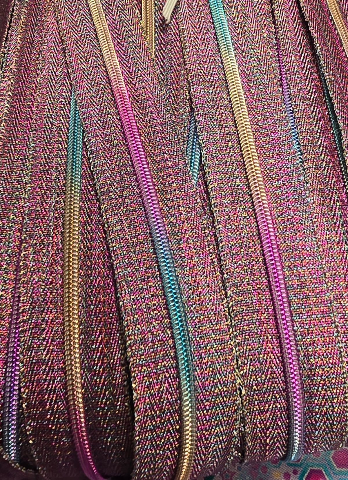 Size 3# Metallic GLAMOUR PURPLE continuous Zipper tape