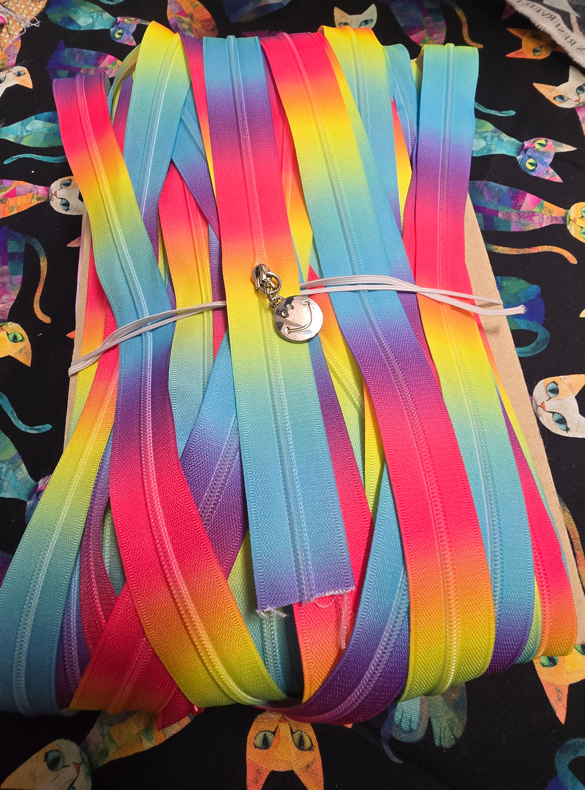 Size 3#  RAINBOW BRIGHT continuous zipper tape