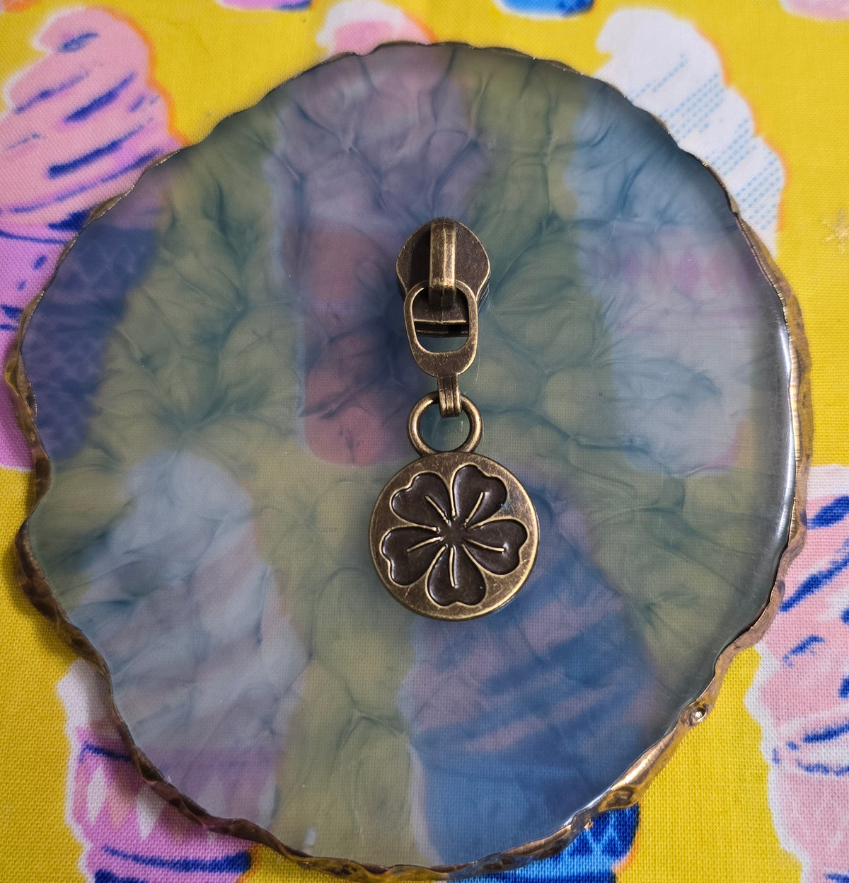 Size 5# FLORAL CHARM zip pulls NEW