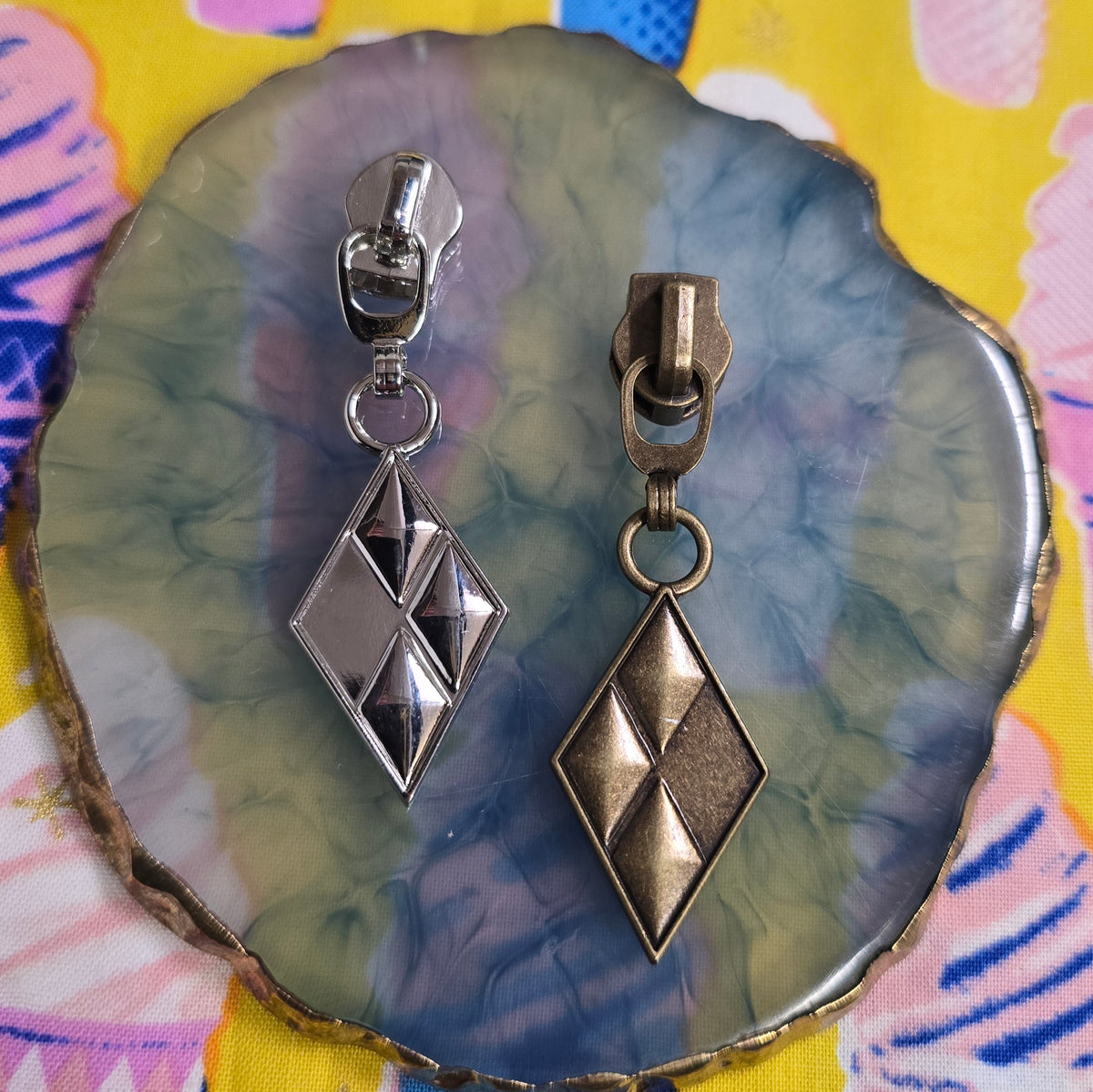 Size 5# Diamond zip pulls SALE