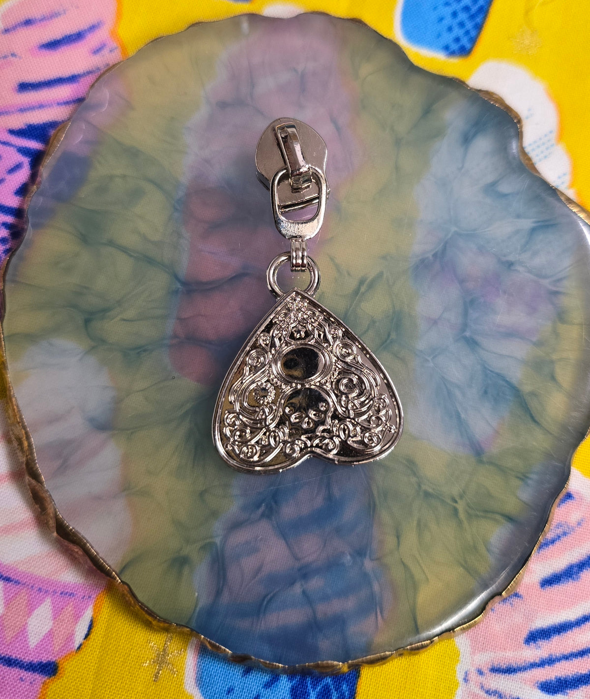 Size 5# HEART SKULL zip pulls NEW LIMITED DESIGN