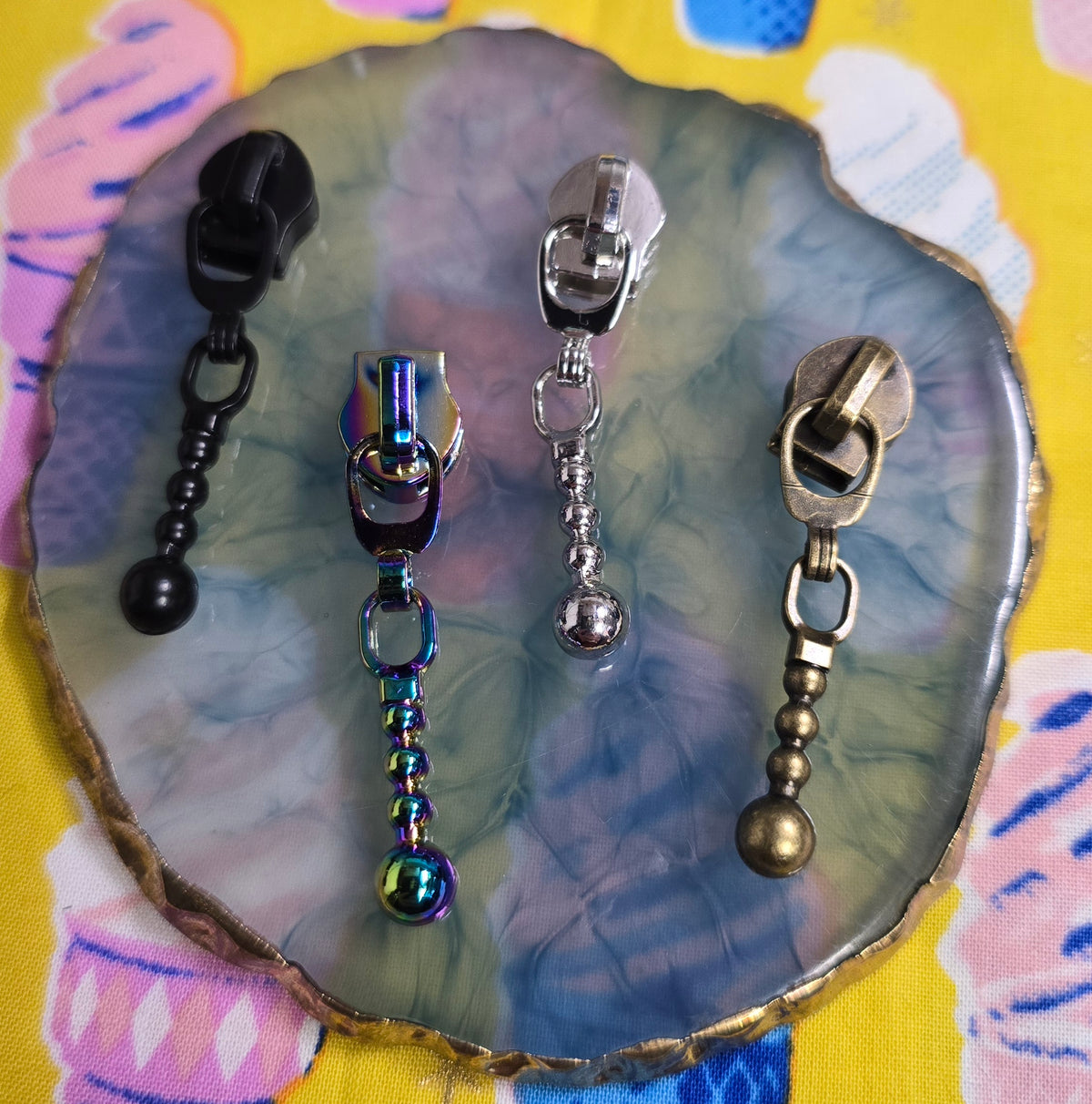Size 5# BALL DROP  zip pulls SALE