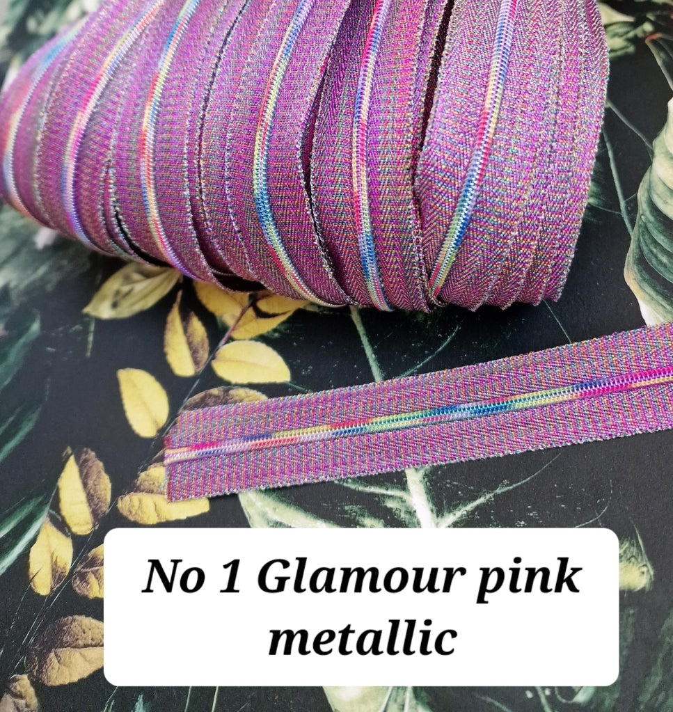 Size 3 Zipper tape GLAMOUR PINK