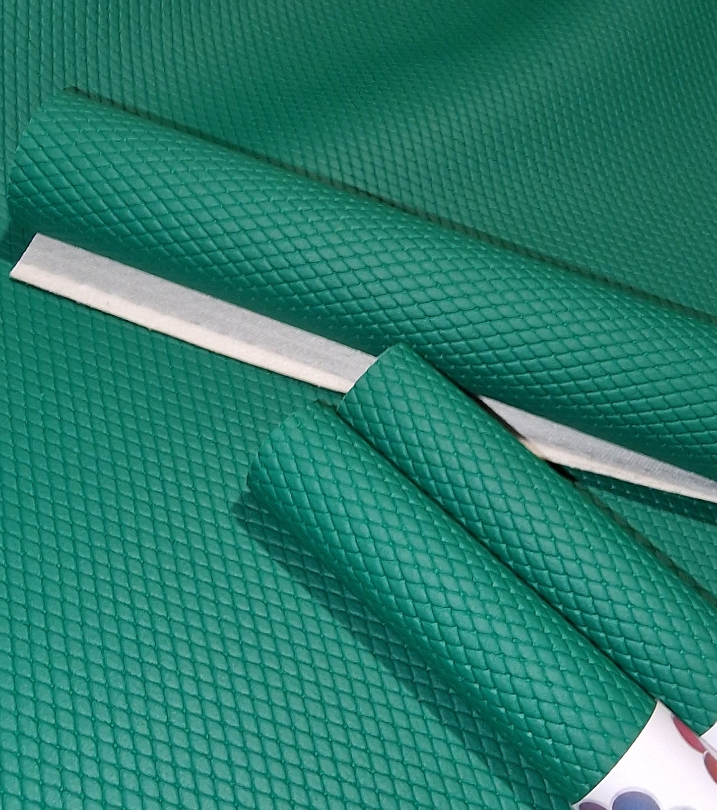 Emerald Green diamond embossed faux leather